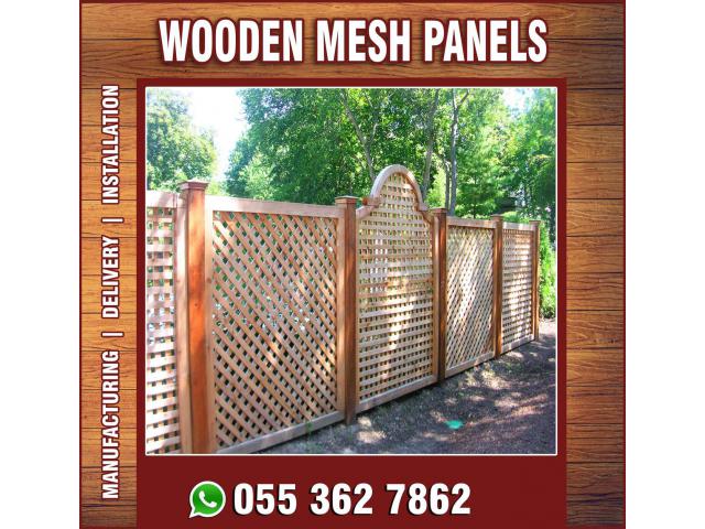 Wall Mounted Fence in Uae | Wooden Slatted Fence | White Picket Fence.