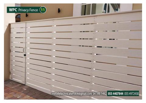 WPC Fence Suppliers in Abu Dhabi | WPC Garden Fence in UAE | WPC Privacy Fence Mussaffah