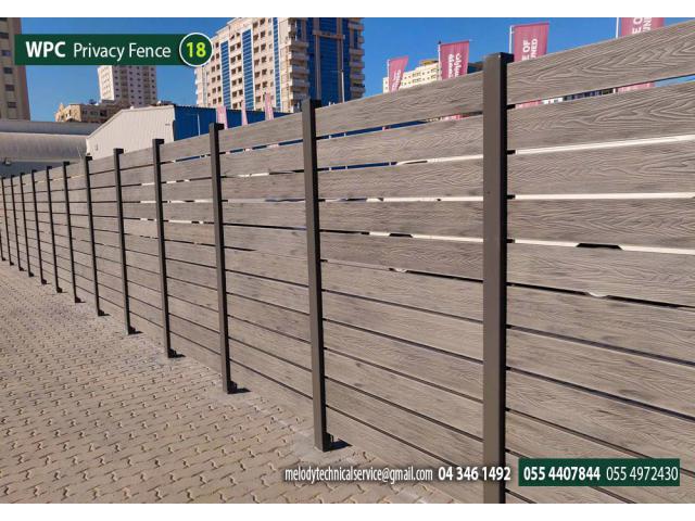 WPC Fence Suppliers in Abu Dhabi | WPC Garden Fence in UAE | WPC Privacy Fence Mussaffah