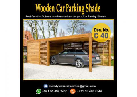 Wooden Car Parking Shade Suppliers in Dubai | Patio Pergola Manufacturer in UAE