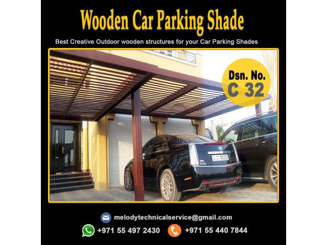 Wooden Car Parking Shade Suppliers in Dubai | Patio Pergola Manufacturer in UAE