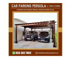Wooden Pergola for Cars Parking Area | Sun Shades Wooden Pergola | Abu Dhabi.