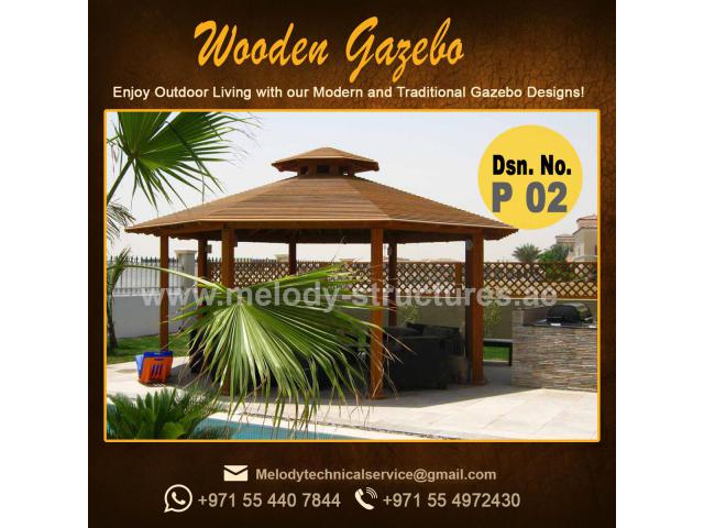 Gazebo Abu Dhabi | Wooden Gazebo Suppliers in UAE | Garden Area Gazebo
