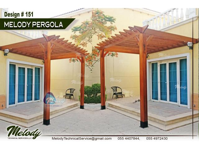 Pergola in Dubai | Wooden Pergola in Meadows Village | Pergola in The villa Dubai