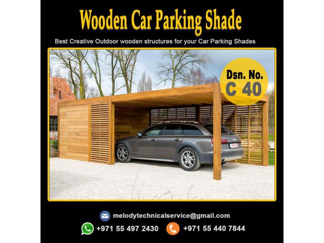 Car Parking Shade in Dubai | Wooden car parking Suppliers in UAE | Mashrabiya Shade