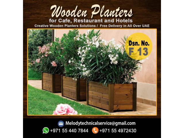 Planter Box Manufacturer | Wooden Planter Box Suppliers with Artificial Plants