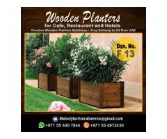 Planter Box Manufacturer | Wooden Planter Box Suppliers with Artificial Plants