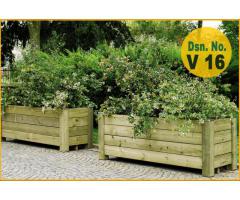 Planter Box Manufacturer | Wooden Planter Box Suppliers with Artificial Plants