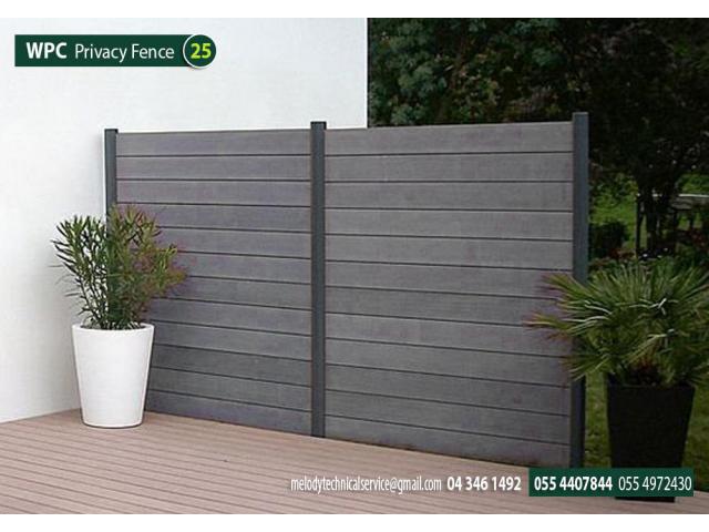 WPC Fencing in Garden | WPC Fence Home in Dubai | WPC Outdoor Fence UAE
