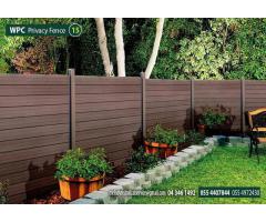 WPC Fence  with Gate | Outdoor Fencing Dubai | WPC Fence Installation UAE