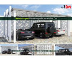 WPC Car Parking Shade in Dubai | WPC Carports In Dubai | Steel WPC Car Parking Shade in Dubai