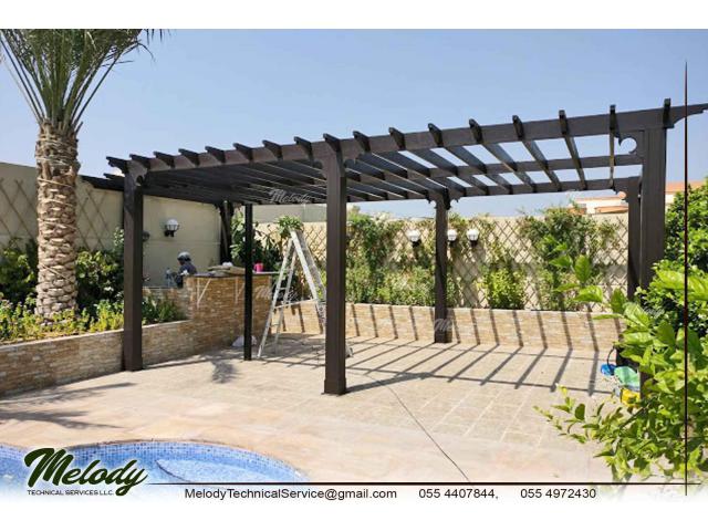 Pergola in Dubai Hills Sidra 1 | Wooden pergola in Sidra 2 | Pergola Suppliers in Dubai Hills