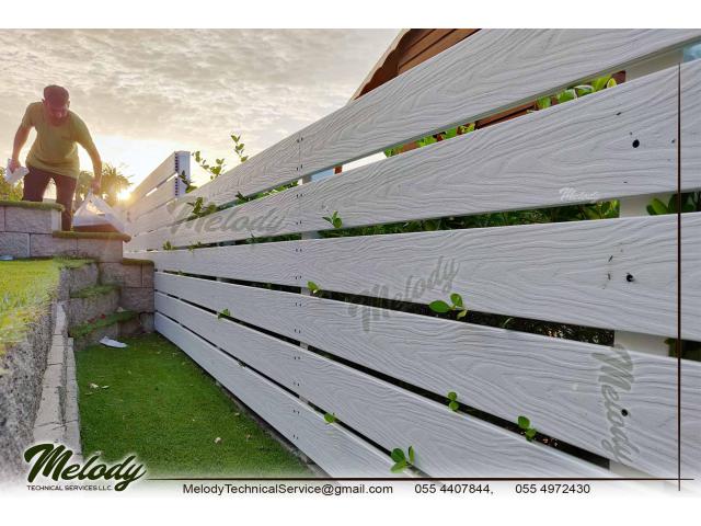 WPC Fence in Dubai Hills | Wooden Fence Sidra 1 | Picket Fence in Dubai Hills Sidra 2