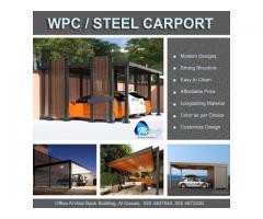 Wooden Car Parking Shades in Sidra 1 | WPC Car Parking Shade Dubai Hills Sidra 1