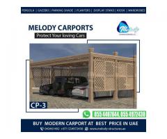 Aluminum Car Parking Shades | Steel Carport in Dubai | WPC Carport Suppliers in Dubai