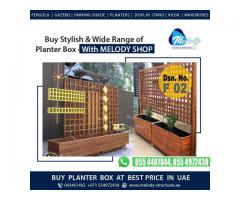 Wooden Planters in Dubai | Garden planters Box | Restaurant Planters in Dubai