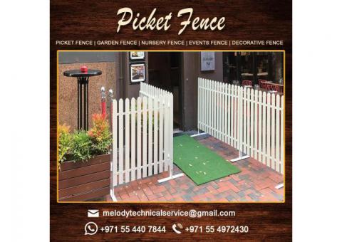 Wooden Fence Suppliers in Sharjah | Picket Fence suppliers self stand fence