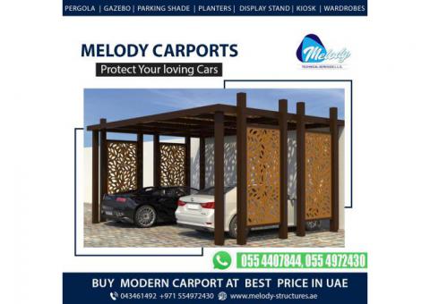 Wooden Car Parking Shades Al Qusais | Steel And WPC Carports In Al Qusais