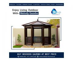 Wooden Gazebo in Discovery Gardens | Gable Roof Gazebo in Dubai