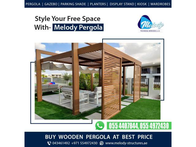 Pergola With Decking Dubai | Balcony Attached Pergola | Pergola Design in Dubai