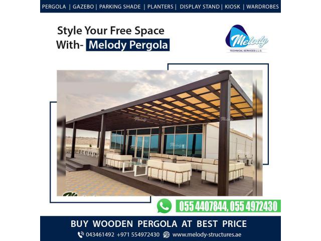 Pergola With Decking Dubai | Balcony Attached Pergola | Pergola Design in Dubai