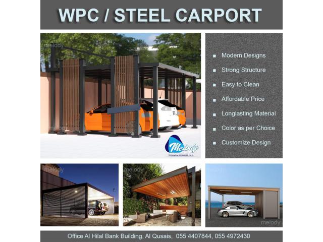 Wooden Carports | Steel Carports | Aluminum & WPC Car Parking Shades Dubai