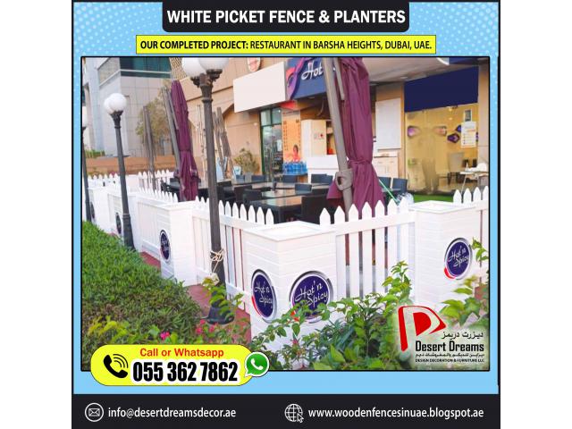 Kids Play Area Fence Abu Dhabi | White Picket Fences Abu Dhabi | Outdoor Fences Al Ain | UAE.