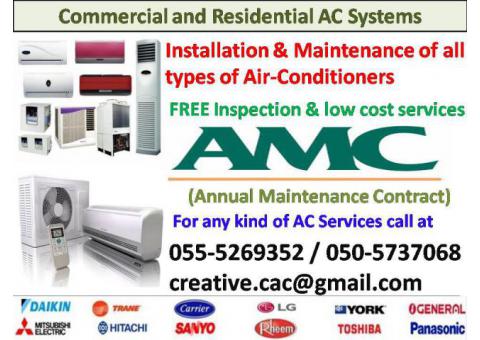 split ac clean with free gas fill 055-5269352 maintenance repair fcu chiller service uae cooling