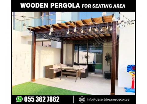 Wooden Pergola in Yac Acres Villa | Wooden Pergola Arabian Ranches Villas | Dubai | UAE.