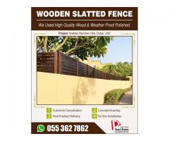 Wooden Slatted Fences in Dubai | Outdoor Fences | Wall Mounted Fences Uae.