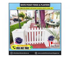 Wall Boundary Fencing in Dubai | White Picket Fencing | Fences Uae.