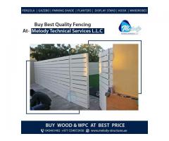 Outdoor WPC Fence in Dubai | WPC Fence Suppliers in Dubai | WPC Privacy Fence in UAE