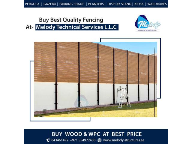 Outdoor WPC Fence in Dubai | WPC Fence Suppliers in Dubai | WPC Privacy Fence in UAE