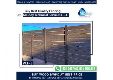 WPC Privacy Fence | WPC Garden Fence in Dubai | Composite Wood Fence UAE