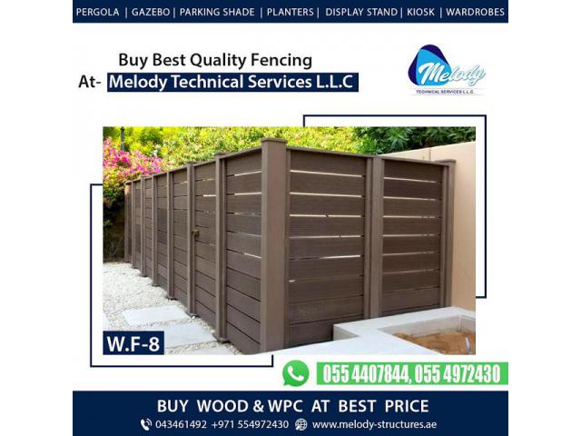 WPC Privacy Fence | WPC Garden Fence in Dubai | Composite Wood Fence UAE