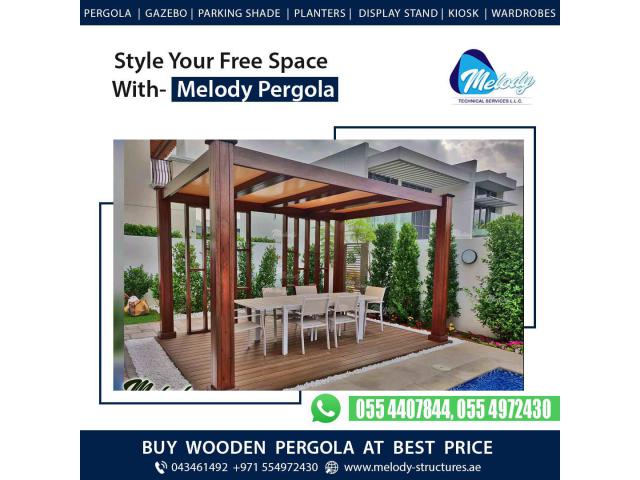 Timber Pergola Suppliers | Meranti Pergola | High Quality Wooden Pergola in Dubai