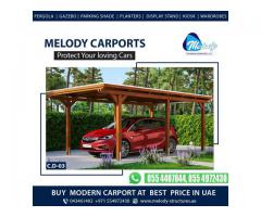 Buy Wooden Carports At Affordable Price in Dubai | Car Parking Shades Suppliers UAE