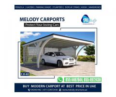 Abu Dhabi Wooden Car Parking Shades | Aluminum Carport | WPC Carports