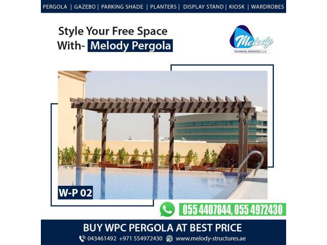 Wooden / WPC Pergola in Dubai | Aluminium Pergola Suppliers in Dubai, creative Pergola in UAE