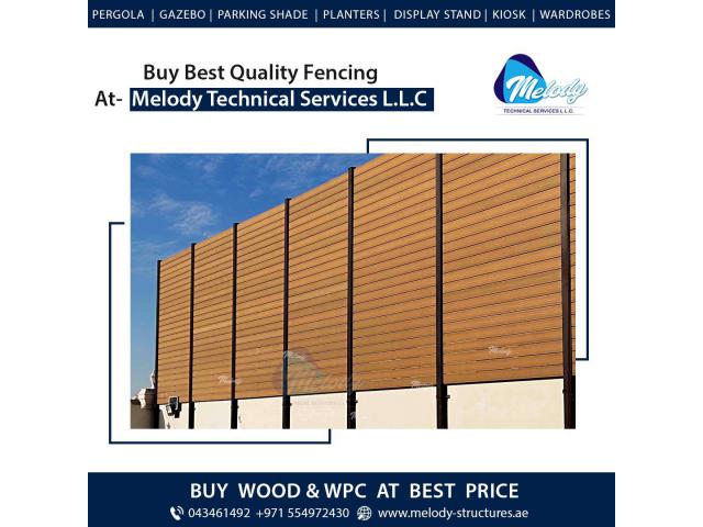 WPC Fence in uae | WPC Woven Fence Panels Suppliers | Wooden Picket Fence in Dubai