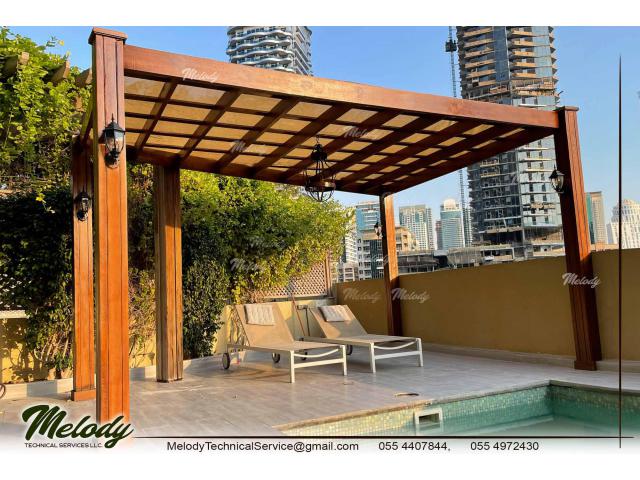 Melody Pergola In Dubai | Creative Pergola Design | Wooden Pergola UAE