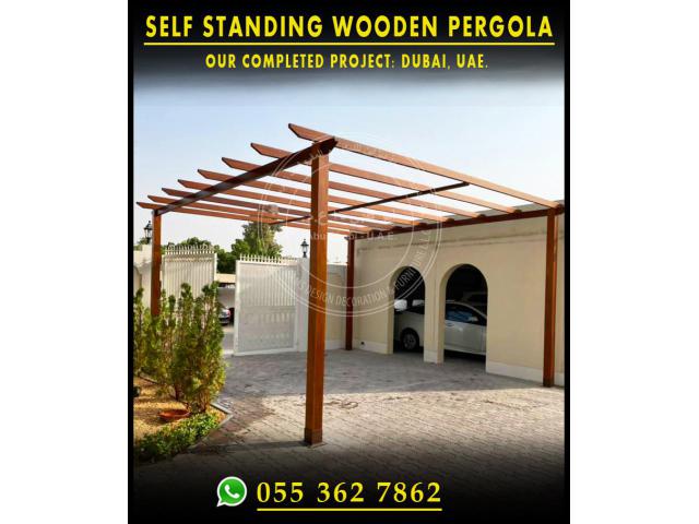Self Standing Wooden Pergola in Dubai | Wooden Pergola Abu Dhabi.