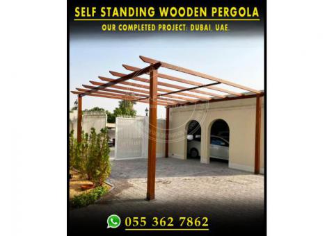 Self Standing Wooden Pergola in Dubai | Wooden Pergola Abu Dhabi.