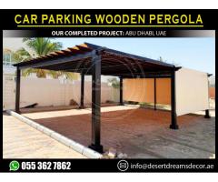 Large and Small Parking Area Wooden Pergola in Uae.