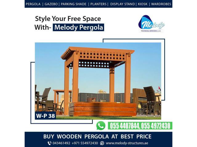 Pergola For Balcony | Home Attached Wooden Pergola | Dubai Garden Pergola