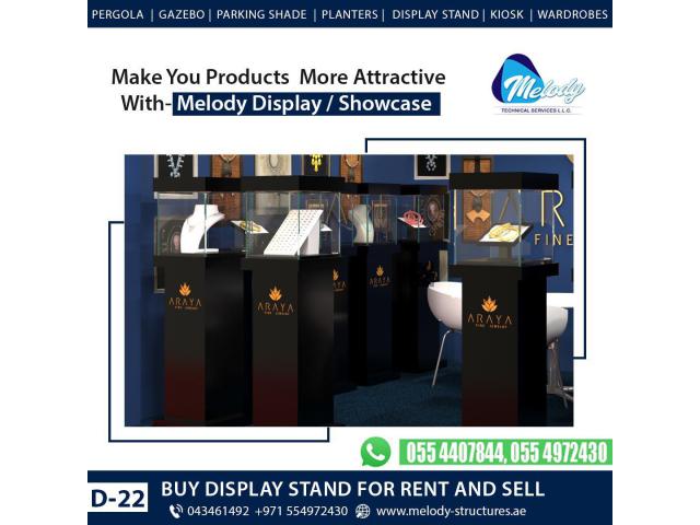 Jewellery Showcase For Rent in Dubai | Wooden Display Stand in UAE