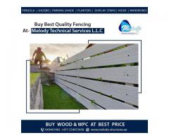 wooden PWC Fence supply with installation in Dubai Abu Dhabi Sharjah UAE