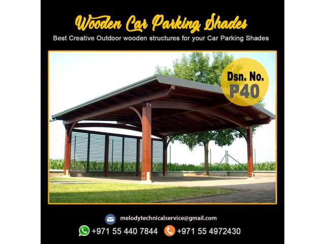 Car Parking Shade suppliers in Abu Dhabi | Aluminium WPC Carparking Shade in Abu Dhabi