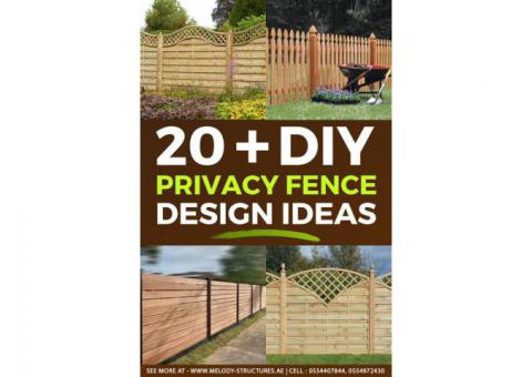 Privacy Fencing in UAE | Garden And Park Wooden Fence in Dubai