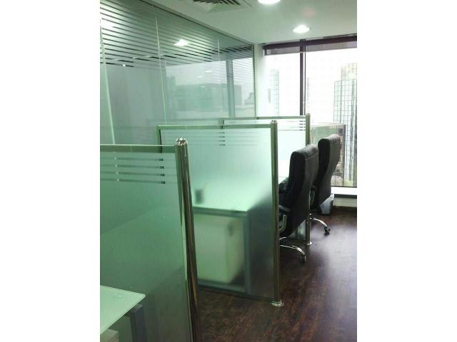 SHOWER/OFFICE Glass Partition ,Sand Blasting, Lamination Film installation 052-5868078